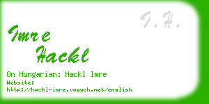 imre hackl business card